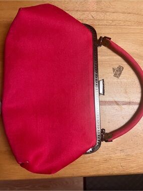 Hot pink Mini Frame Handbag with Top Handle